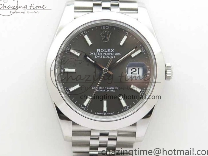 41 Gray Best Dial 904L VS3235 on 1:1 Jubilee VSF Edition DateJust SS 126330 Bracelet 0118